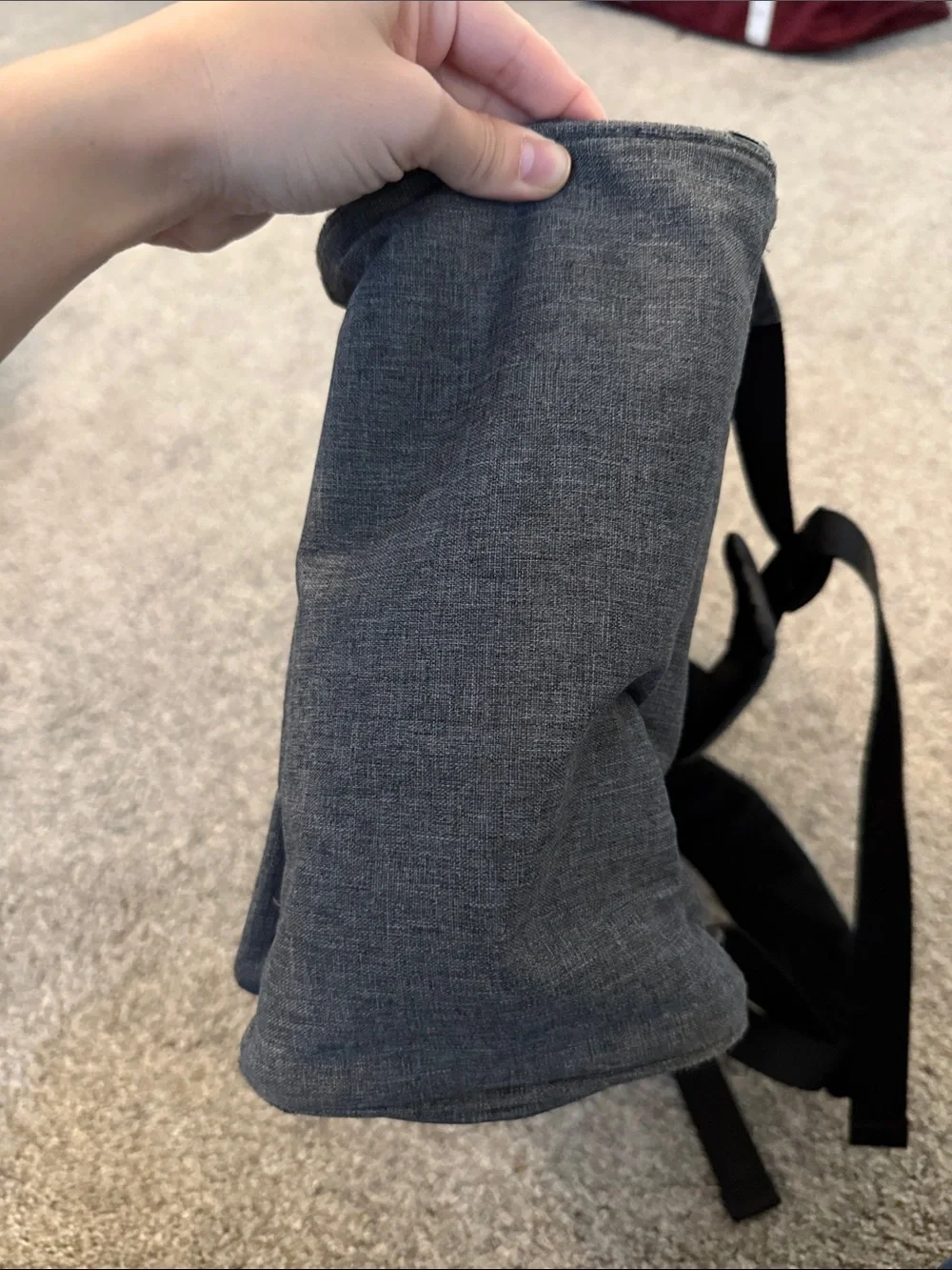 Lake Sky Gray Canvas Laptop Bag Backpack